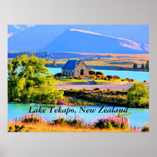 Tekapo-See, Neuseeland Poster