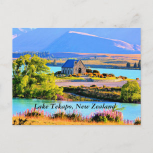 Tekapo-See, Neuseeland Postkarte