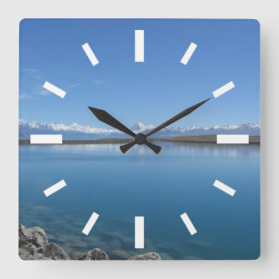 Tekapo-See, Neuseeland Quadratische Wanduhr