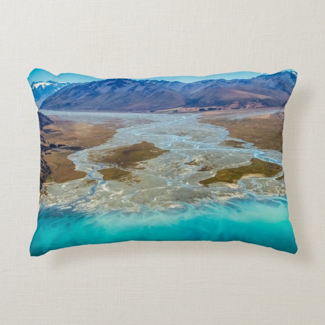 Tekapo-See und Südalpen, Neuseeland Dekokissen (Vorderseite)