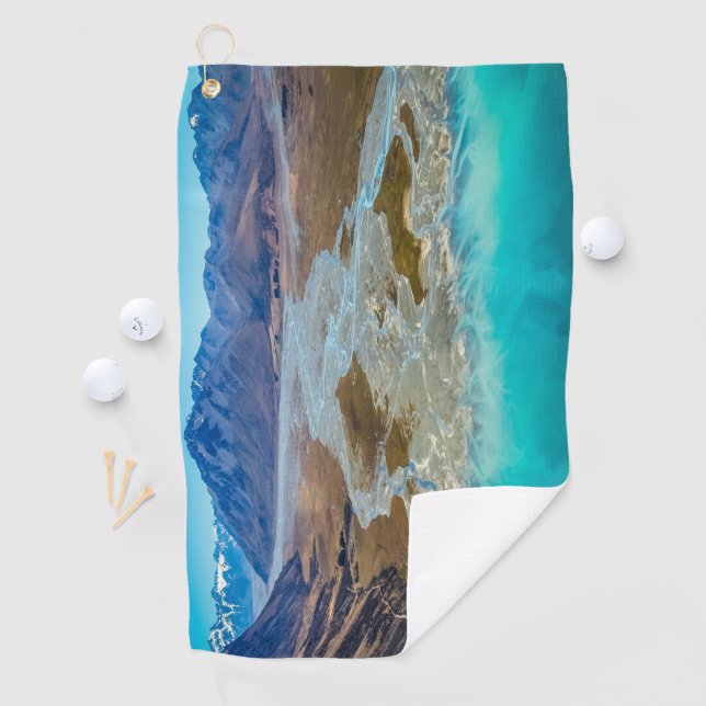 Tekapo-See und Südalpen, Neuseeland Golfhandtuch (Insitu)