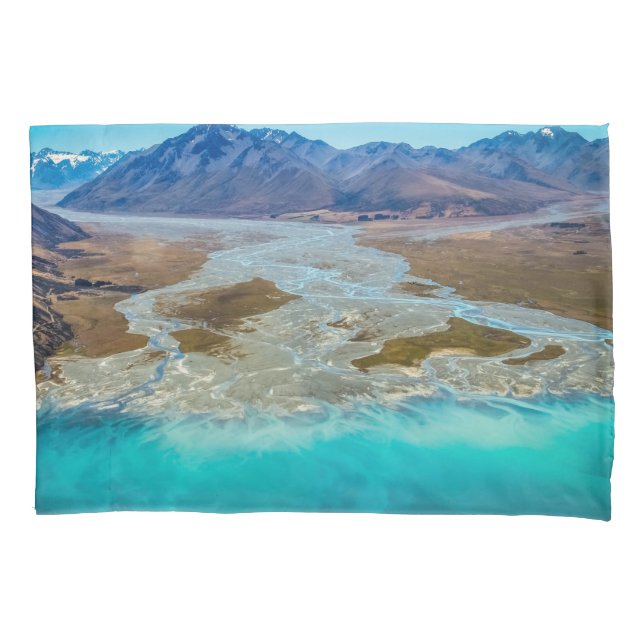 Tekapo-See und Südalpen, Neuseeland Kissenbezug (Vorderseite)