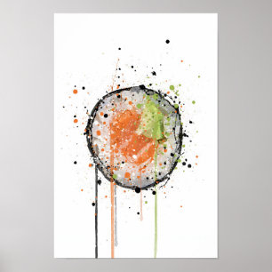 Tekkamaki Lachs Sushirolle Poster
