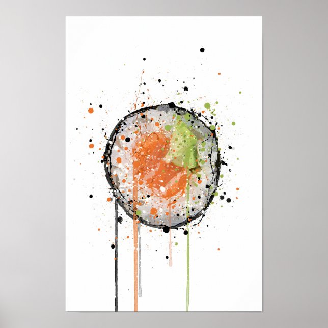 Tekkamaki Lachs Sushirolle Poster (Vorne)
