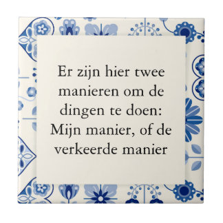 tekst op tegeltje - werk manieren fliese