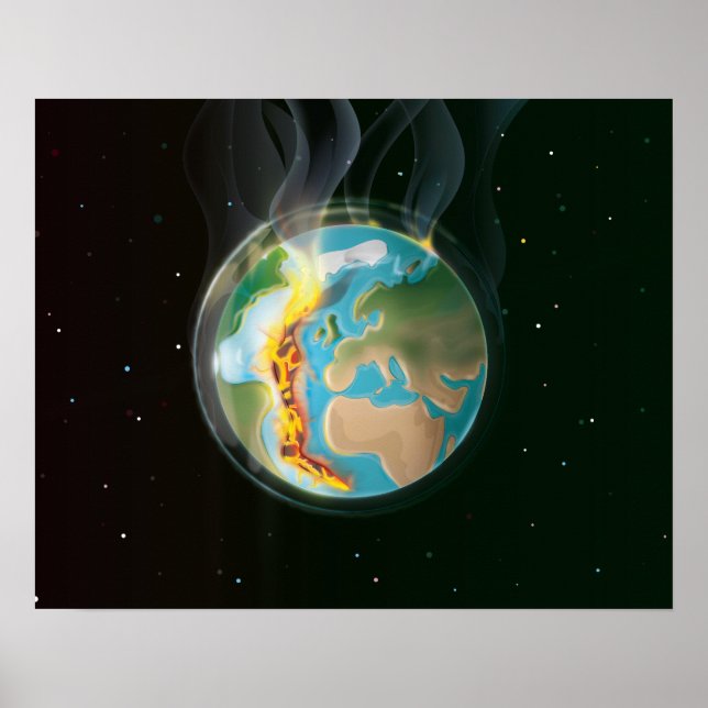 Tektonische Teller des Planeten Erde Poster (Vorne)