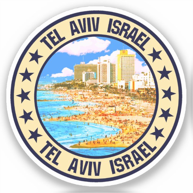 Tel Aviv Aufkleber (Vorderseite)