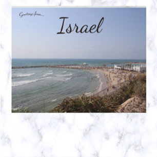 Tel Aviv Beach Israel Postkarte