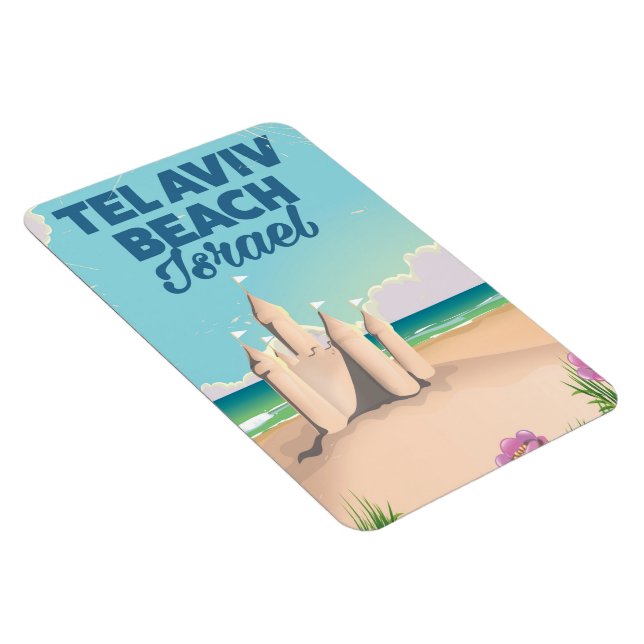 Tel Aviv Beach Israel Strandposter Magnet (Rechte Seite)