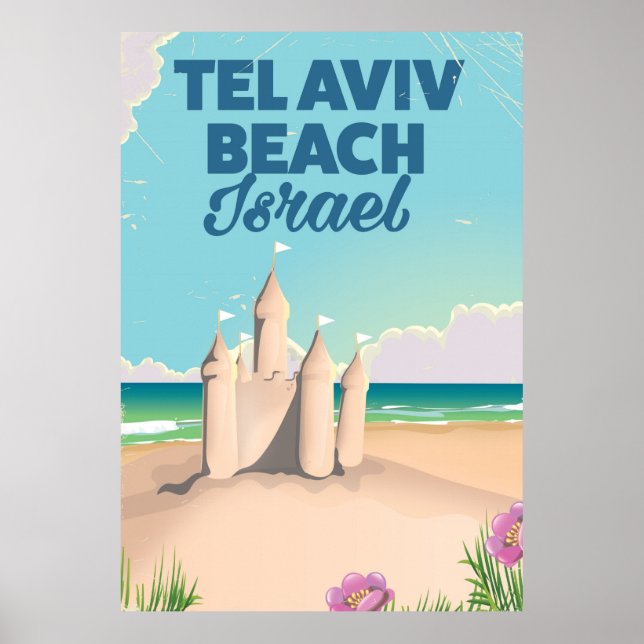 Tel Aviv Beach Israel Strandposter Poster (Vorne)