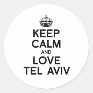 TEL AVIV BEHALT CALM -.png Runder Aufkleber