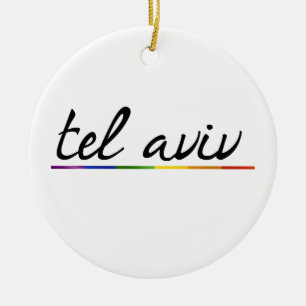 TEL AVIV GAY PRIDE - .PNG KERAMIK ORNAMENT