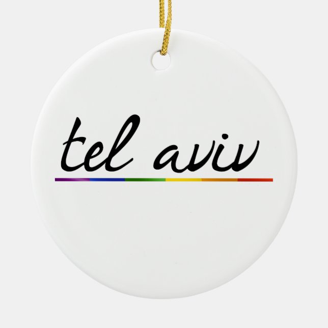 TEL AVIV GAY PRIDE - .PNG KERAMIK ORNAMENT (Vorne)