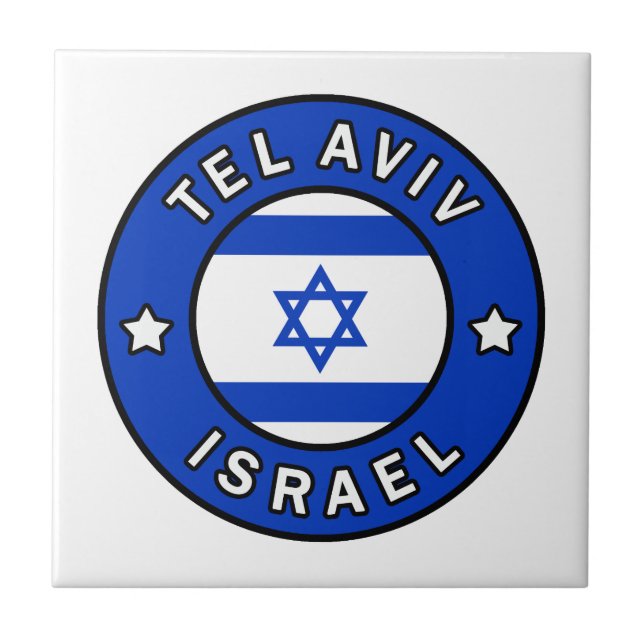 Tel Aviv Israel Fliese (Vorderseite)