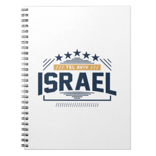 Tel Aviv Israel Moderne urbane Typografie-Design Notizblock