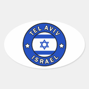 Tel Aviv Israel Ovaler Aufkleber