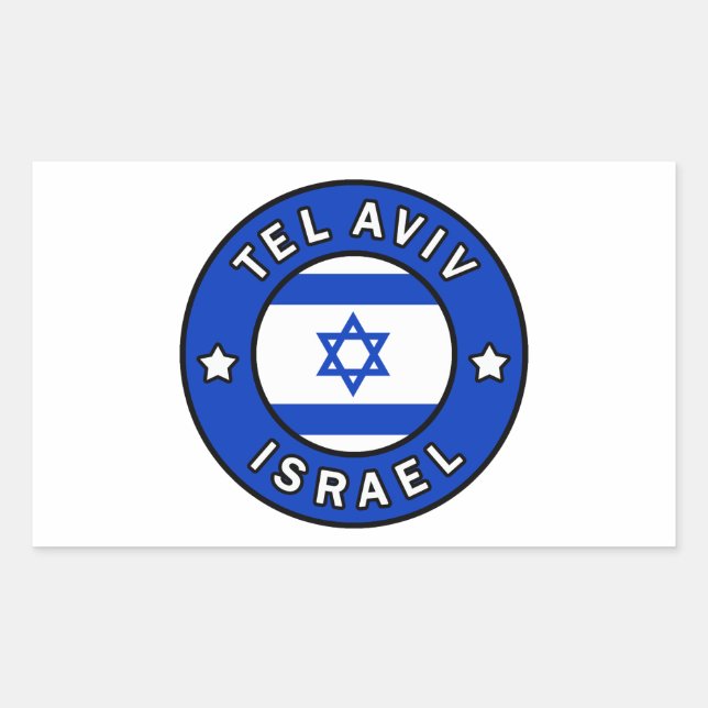 Tel Aviv Israel Rechteckiger Aufkleber (Vorderseite)