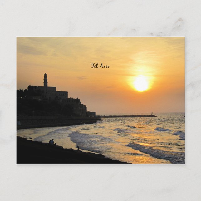 Tel Aviv, Israel - Sonnenuntergang Postkarte (Vorderseite)
