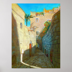 Tel Aviv Jaffo Old City Israel Reisen Ölgemälde Poster