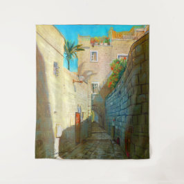 Tel Aviv Jaffo Old City Israel Reisen Ölgemälde Wandteppich