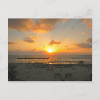 Tel Aviv Sunset Postkarte