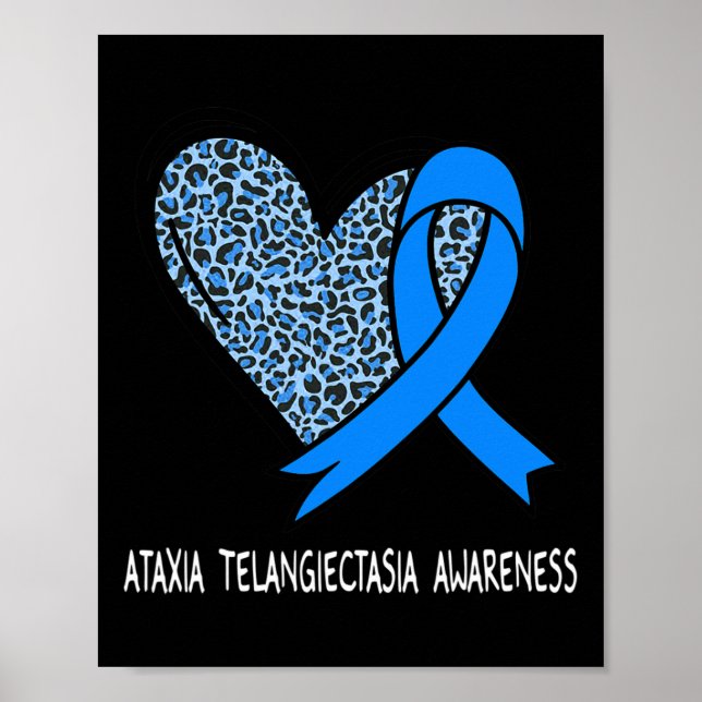 Telangiectasia Awareness Blue Ribbon Poster (Vorne)