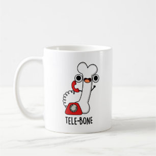 Tele-Bone Funny Bone Telefone Pun Kaffeetasse