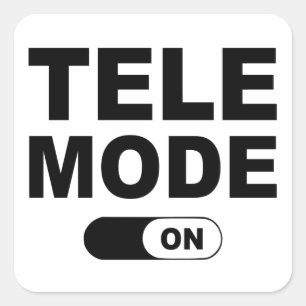 Tele-Modus Ein Quadratischer Aufkleber