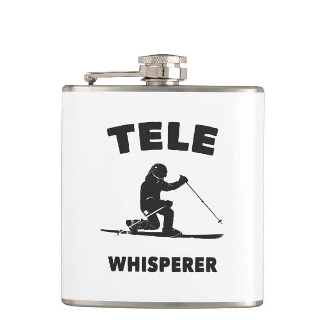 Tele Whisperer Flachmann (Vorderseite)