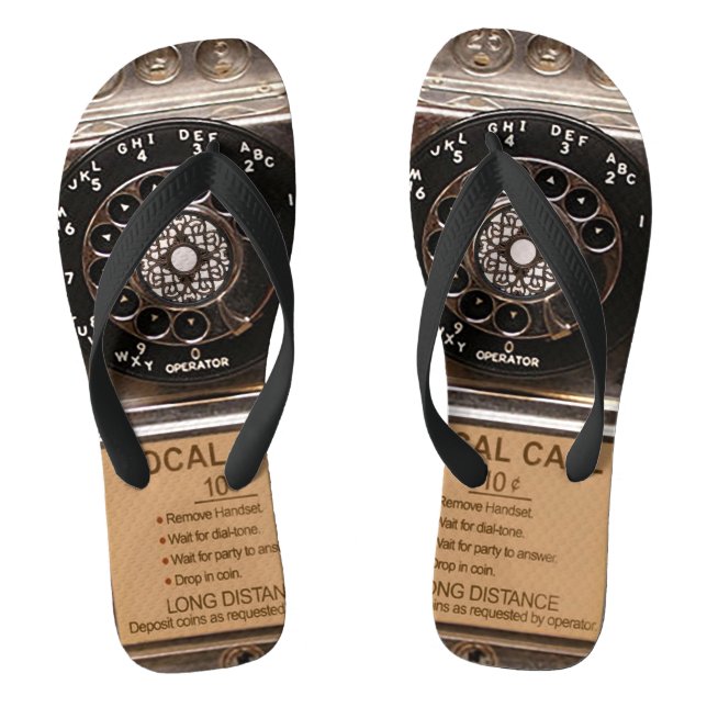 Telefon Antiquitätentelefon robuste Flip Flops (Fußbett)