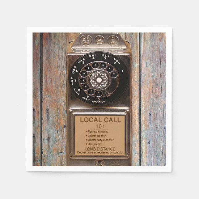 Telefon Antiquitätentelefon robuste Serviette (Vorderseite)