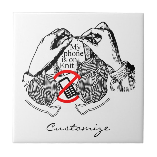 Telefon auf Strick Thunder_Cove Fliese (Vorderseite)