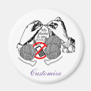 Telefon auf Strick Thunder_Cove Magnet