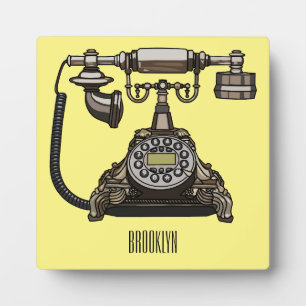 Telefon Cartoon-Illustration Fotoplatte