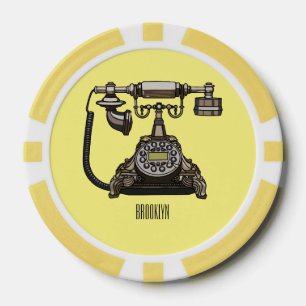 Telefon Cartoon-Illustration Pokerchips