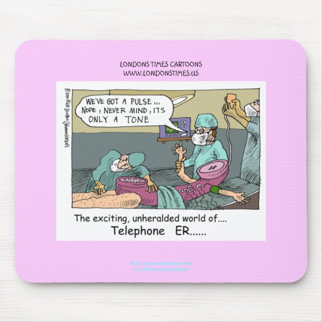 Telefon Code Blue Cartoon Lustige Mauspad (Vorne)