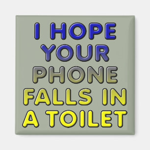 Telefon In Der Toilette Lustiger Kühlschrankmagnet Magnet