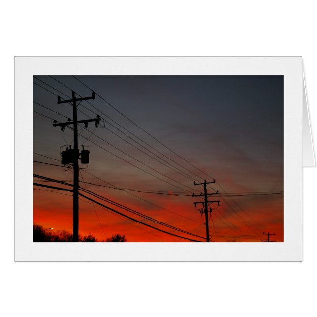 Telefon-Pole Sunset (Vorderseite (Horizontal))