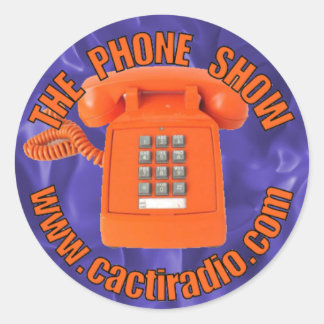 Telefon-Show cactiradio.com Rundaufkleber Runder Aufkleber