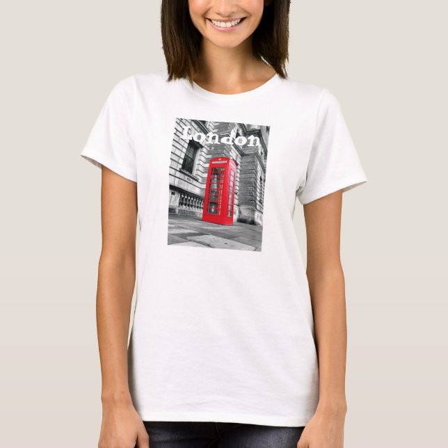 Telefon-Stand-Frauen Londons der T - Shirt der (Vorderseite)