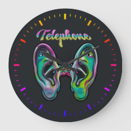 Telefon Tasse Große Wanduhr