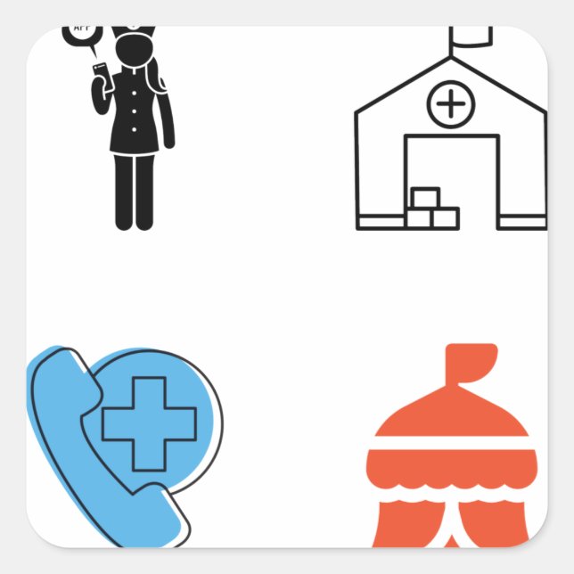 Telefon Triage Nurse Sticker Pack - Telefon Tr (Vorderseite)