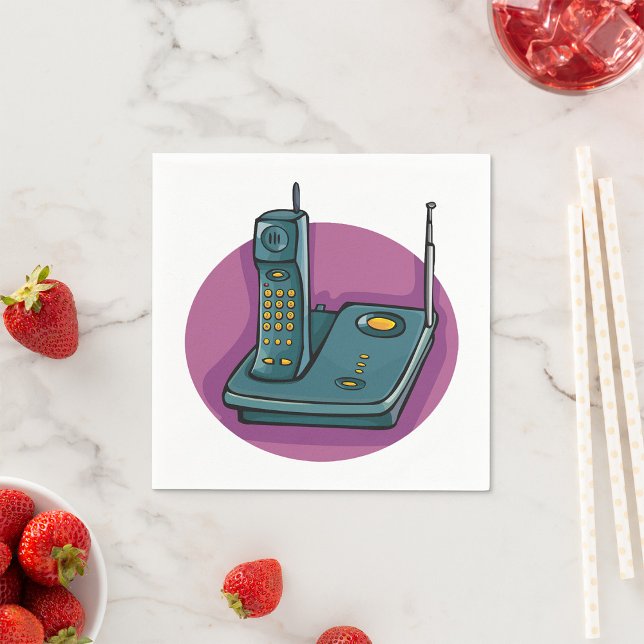 Telefon und Anrufbeantworter Papier Napkins Serviette (Von Creator hochgeladen)