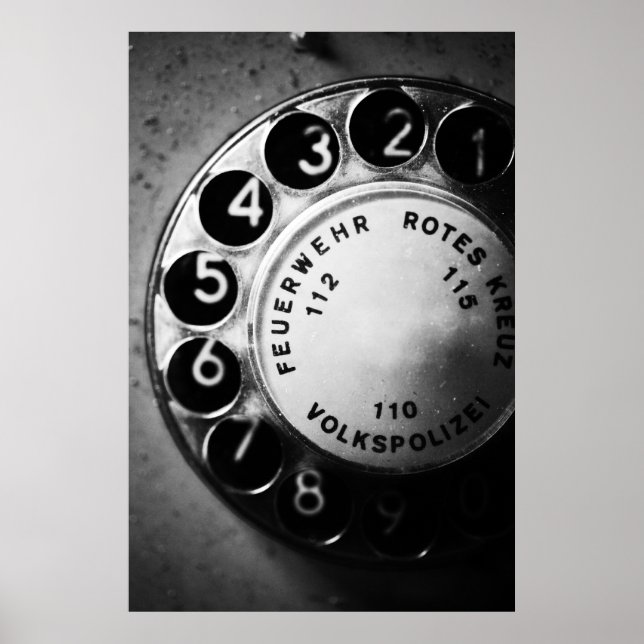 Telefon Wählscheibe Poster (Vorne)