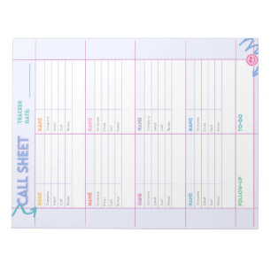 Telefonaufzeichnungs-Notepad Notizblock