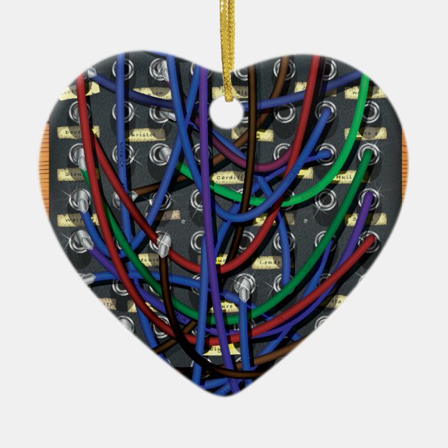 Telefonaustausch Keramik Ornament (Vorne)