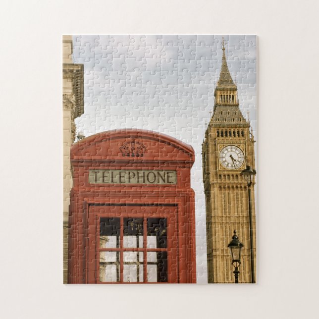 Telefonbox und Tower of Big Ben Puzzle (Vertikal)