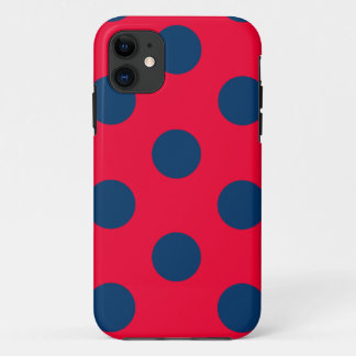 TelefonCase Polka Dot Red & Navy Blue Case-Mate iPhone Hülle