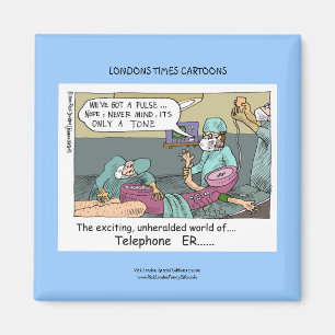 Telefoncode Blue Cartoon Funny Magnet