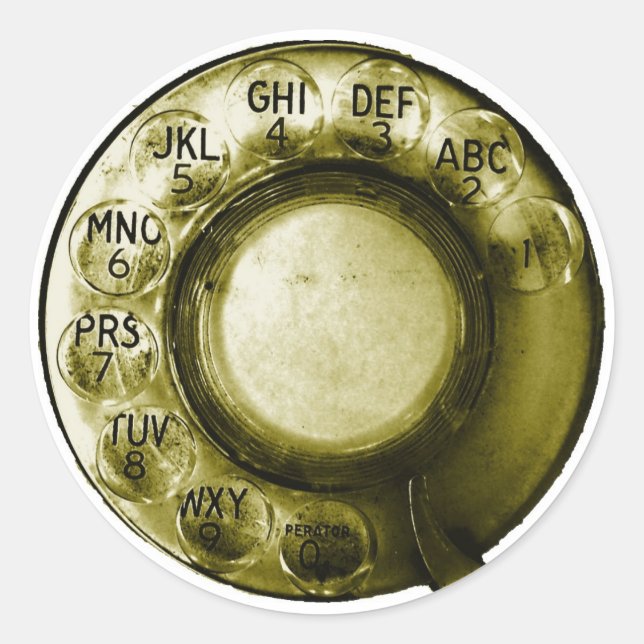 Telefondialer Runder Aufkleber (Vorderseite)